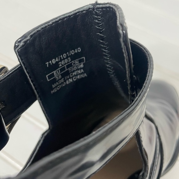 Zara Black Buckle Strap Ankle Boots 331 - Picture 3 of 8